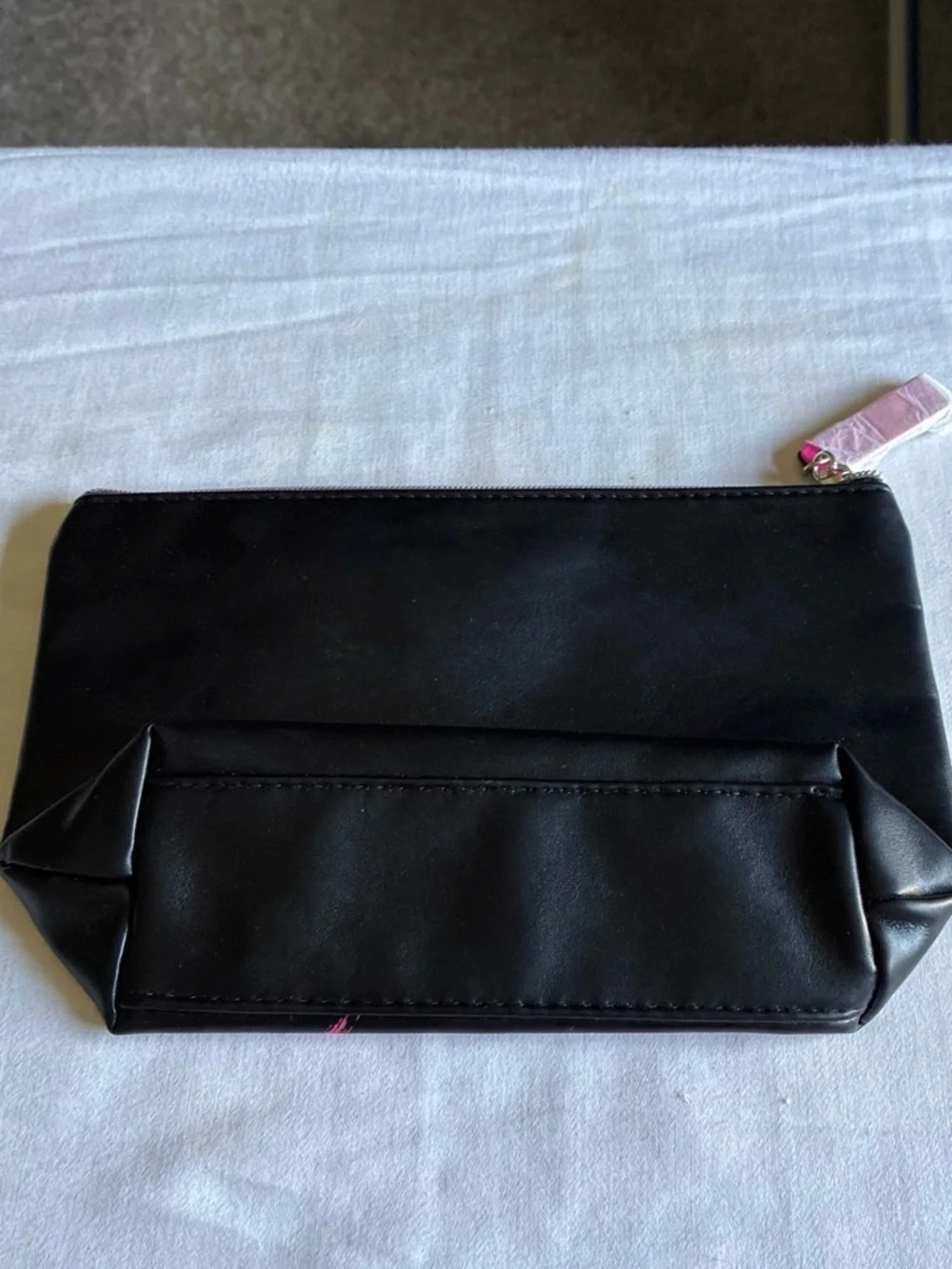 Black and Pink 'Paris' Cosmetic Pouch - Women Makeup Bag
